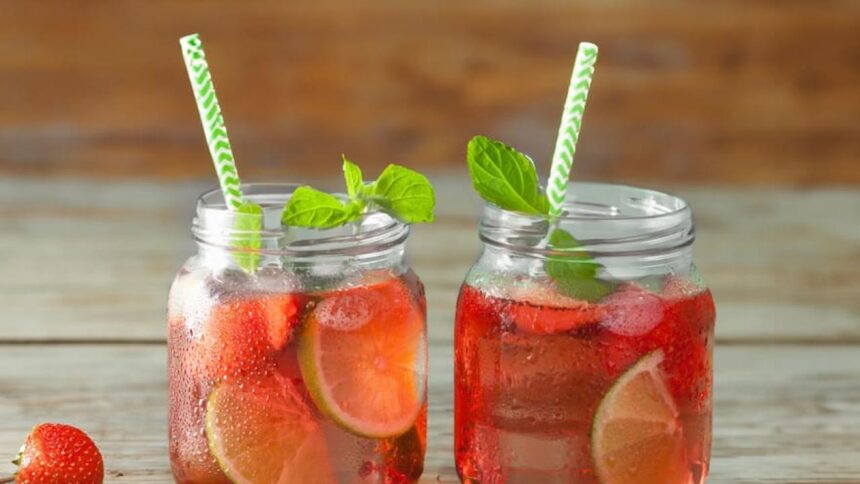bebidas con fresa y limón