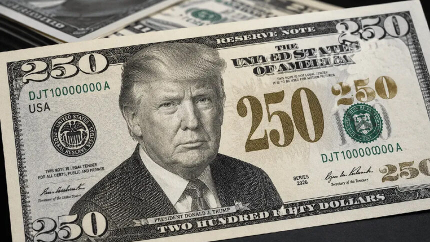 billete de 250 dólares