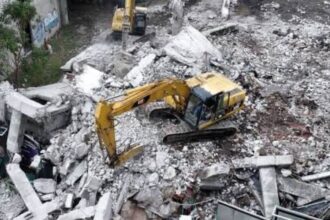 Colapso en Viaducto Miguel Alemán por derrumbe de inmueble en la Escandón
