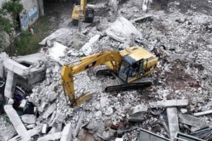 Colapso en Viaducto Miguel Alemán por derrumbe de inmueble en la Escandón