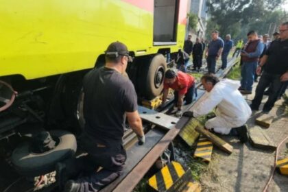 Descarrila tren de la Línea 3 del Metro en Ticomán; no hubo pasajeros ni lesionados
