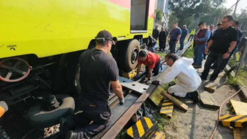 Descarrila tren de la Línea 3 del Metro en Ticomán; no hubo pasajeros ni lesionados