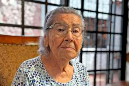 Guadalupe Chávez Ortiz, de 102 años