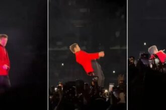Harry Styles resbala en pleno concierto en CDMX y su reacción conquista a sus fans