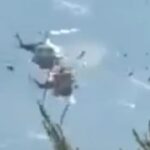 Tragedia en Grecia: helicópteros chocan mientras combatían un incendio y dejan dos muertos