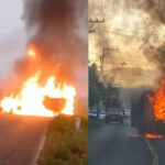 Violencia en Tacámbaro: Reportan un muerto y vehículo incendiado en Pedernales