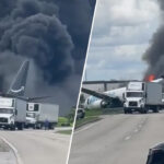 Avión de Amazon en Miami se sale de la pista y se incendia tras aterrizar